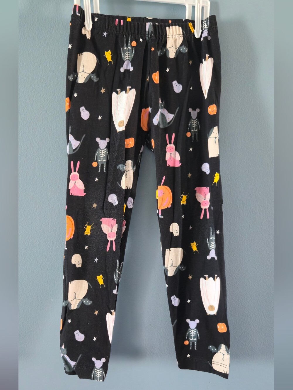 Black Halloween Print Leggings 4T